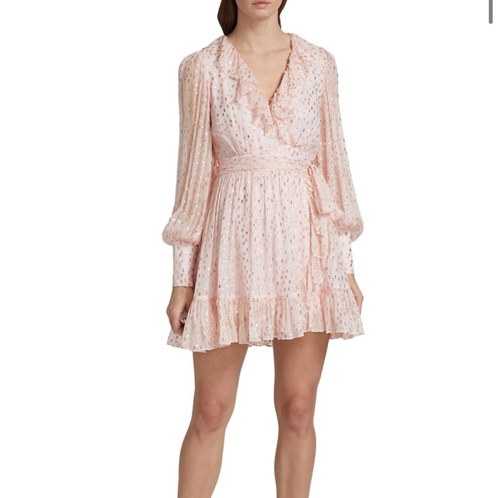 Zimmermann Metallic Dot Ruffle Dress